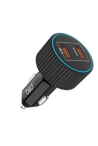 شاحن سيارة مخرجين USB سريع 18W ماركة بود bod