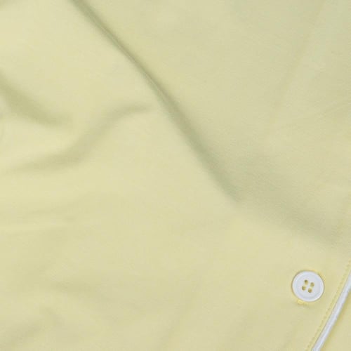 طقم بيجاما بأكمام قصيرة من البامبو الطبيعي-اصفر