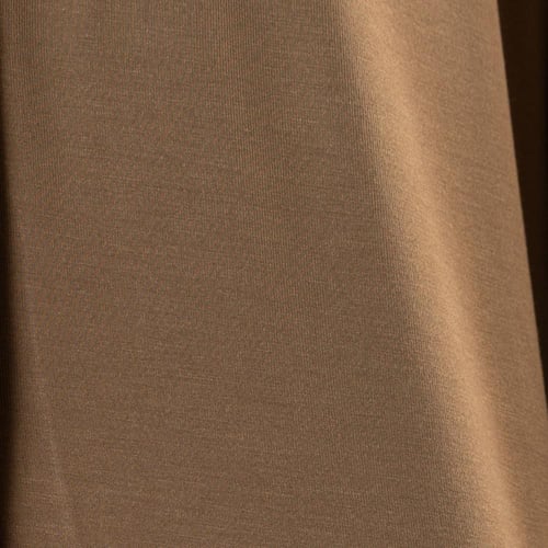 طقم بيجاما بأكمام طويلة من البامبو الطبيعي- بيج