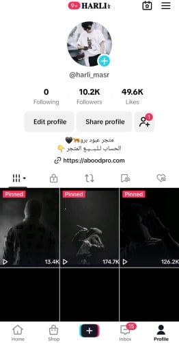 حساب تيك 10الف متابع عرب
