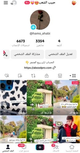 حساب تيك 3300متابع عرب