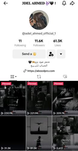 حساب تيك 11الف متابع عرب