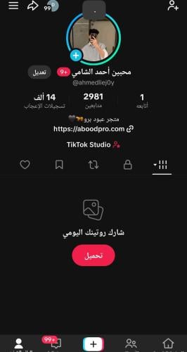 حساب تيك 2981 متابع عرب