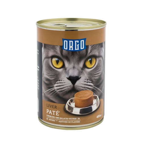 أورجو باتيه رطب معلبات بالكبدة للقطط البالغة 400 ج...