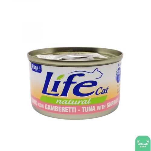 وجبة تونة مع روبيان للقطط 85g لايف كات| كيو كات