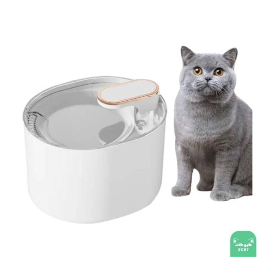 نافورة مياة للقطط ابيض