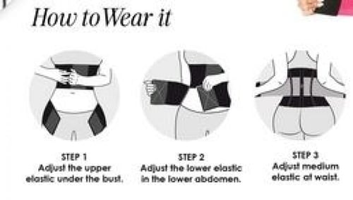 مشد الخصر رياضي باشرطه لاصقة موديل 2071 لون أسود