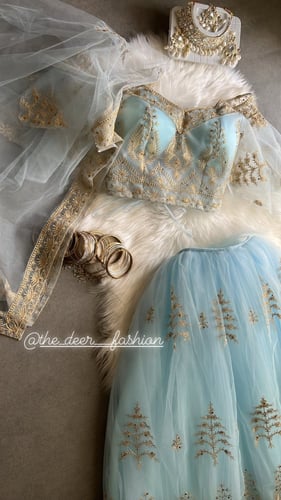 طقم ساري هندي 7777