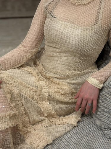 فستان شبكي راقي