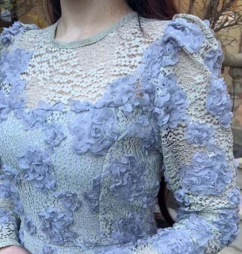 فستان مطرز بورد بارز