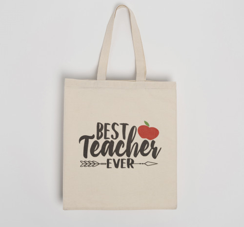 كيس قماشي للمعلم (Best teacher ever))