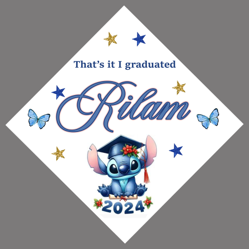 قبعة تخرج فينيل ملون