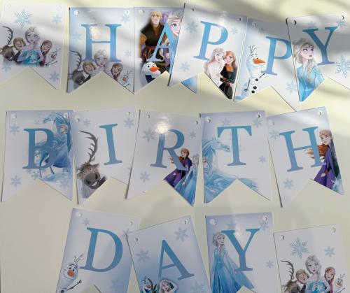 لافتة Happy Birthday فروزن