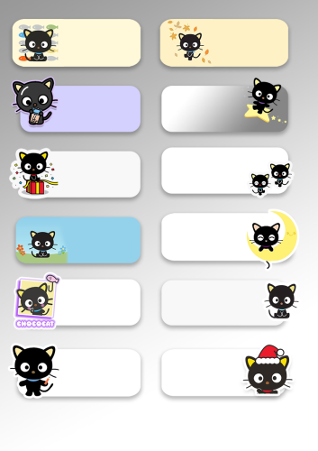 ملصقات أسم - Chococat -