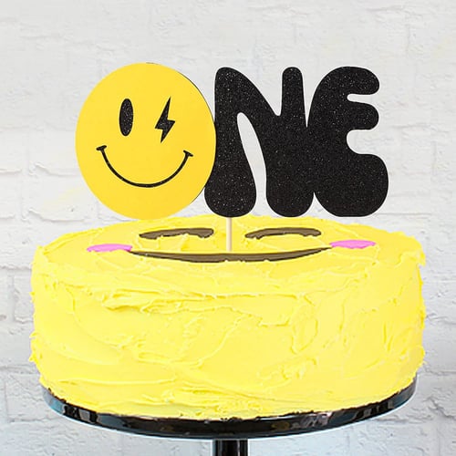 تغريسة جليتر أسود مع سمايل One