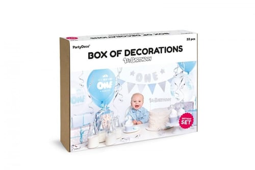 طقم حفلة ثيم عيد الميلاد الأول ولادي