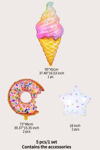 بالونات ثيم ايسكريم و دونات