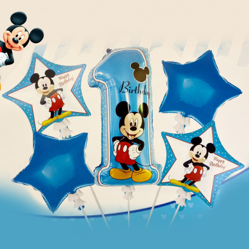 طقم بالونات عيد الميلاد الأول ميكي ماوس