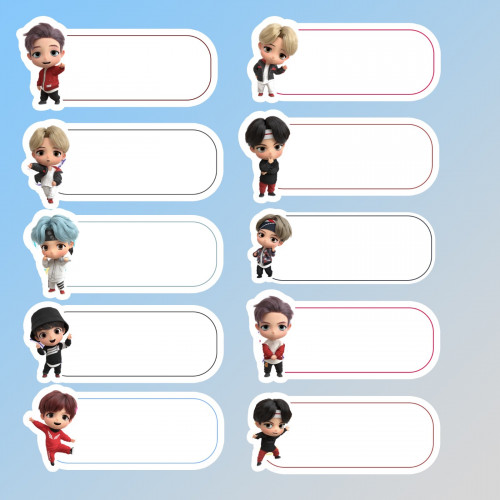 ملصقات أسم -BTS -