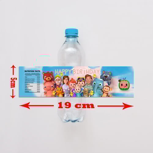 تاق ماء كوكوميلون/Cocomelon Water Bottle Labels