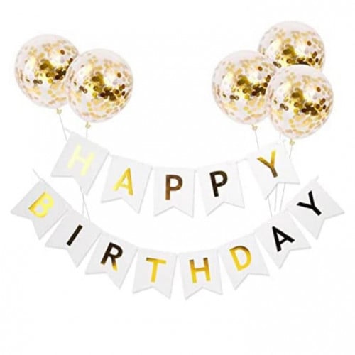 بنر happy birthday مع بالونات