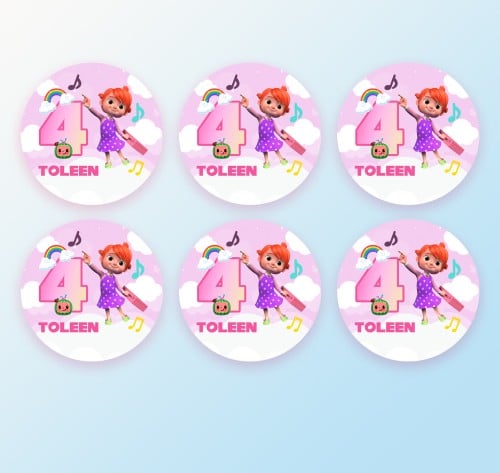 ملصق كوكو ميلون بناتي/Cocomelon Stickers