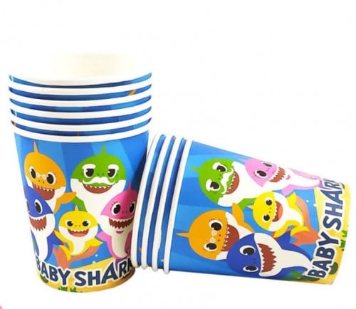 كوب ورقي بيبي شارك /Baby shark paper cup