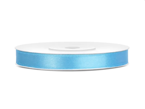 Satin Ribbon, sky-blue, 6mm/25m