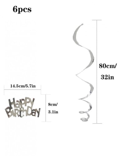 زينة معلقة حلزونية happy birthday