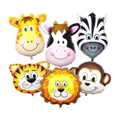 بالونات قصدير حيوانات (6 قطع)