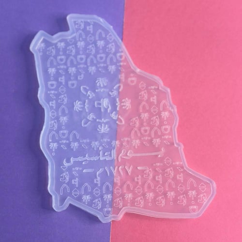 سيلكون خريطة المملكة كبير نقوش ولوقو التأسيس