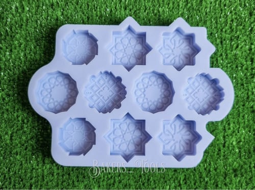 سيلكون شكولاته 10 فتحات مزخرفه