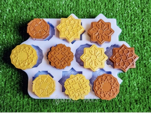 سيلكون شكولاته 10 فتحات مزخرفه