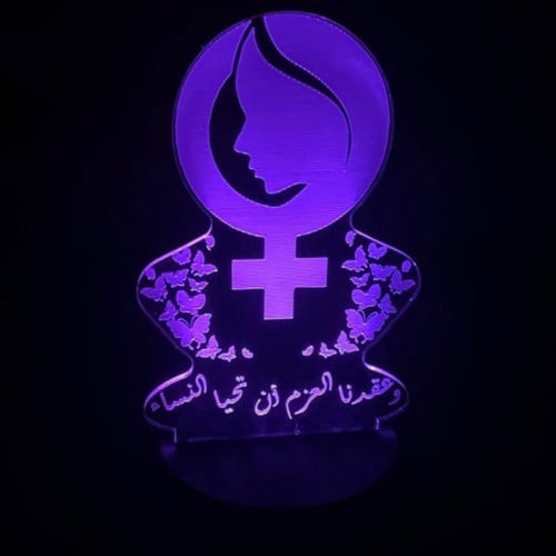 اضاءة رمز المراة | feminist LED