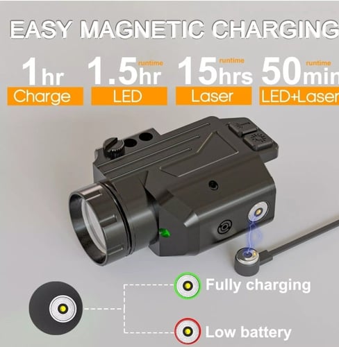 كشاف وليزر ضوء تكتيكي ساطع 1000 لومن