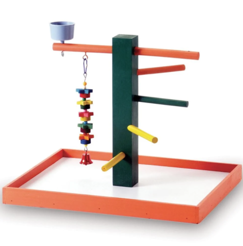 Prevue Pet Playgrounds Big Steps play area with fe...