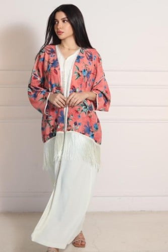 جلابة مغربية مع كيمونو