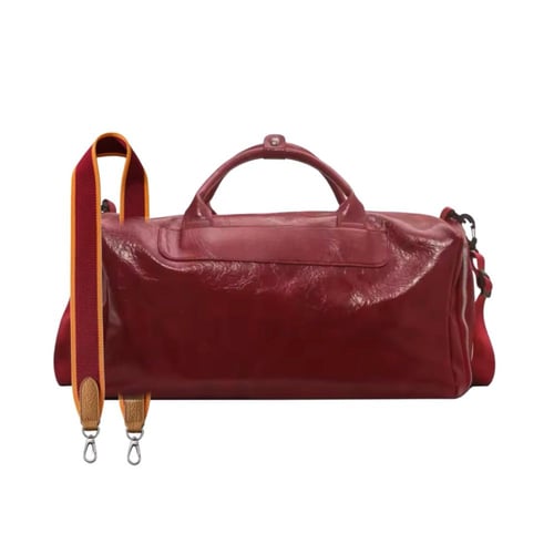 BURGUNDY TRAVEL BAG + STRAP