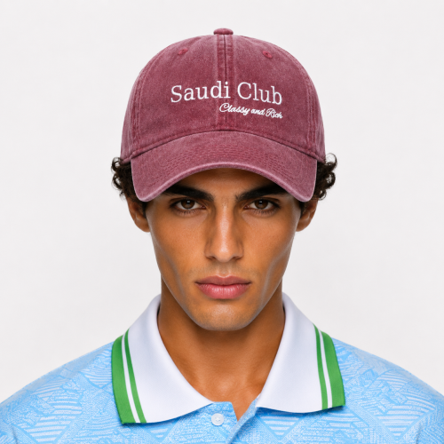 BURGEUNDY SAUDI CLUB HAT