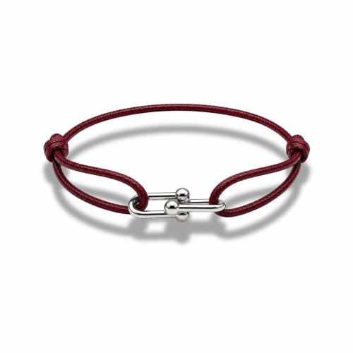 BURGUNDY HORSESHOE BRACELET