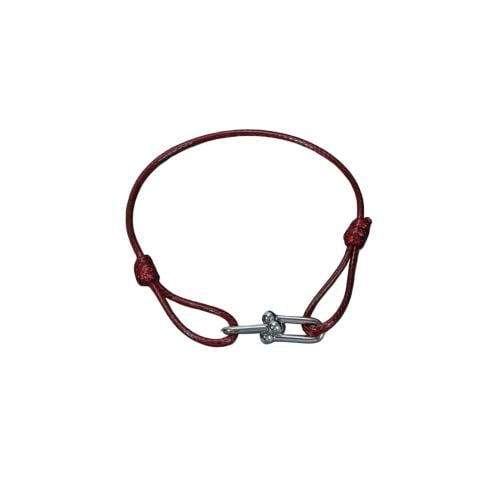 BURGUNDY HORSESHOE BRACELET