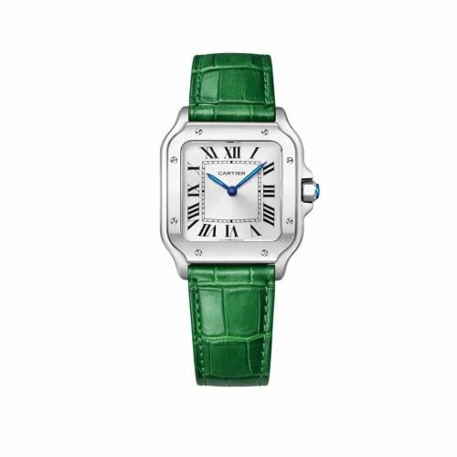 CARTIER SANTOS CROCO PRINT STRAPS