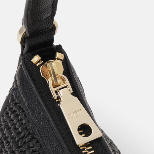 DKNY CAROL BAGUETTE-Black-Gold