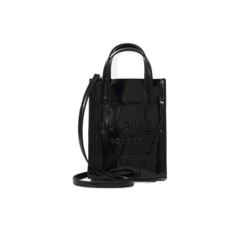 TED BAKER GATOCON MINI IMITATION CROC ICON BAG