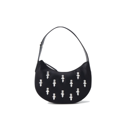 KARL LAGERFELD SOIREE HALF MOON EMBELL HANDBAG - B...