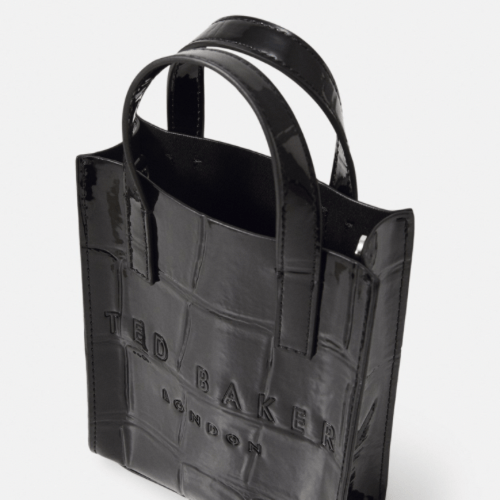 TED BAKER GATOCON MINI IMITATION CROC ICON BAG