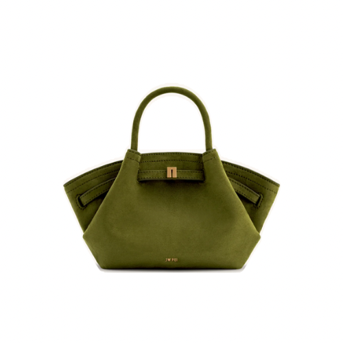 JW PEI HANA MINI FAUX SUEDE TOTE BAG - Dark olive