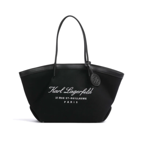 KARL LAGERFELD SMALL HOTEL CANVAS TOTE BAG