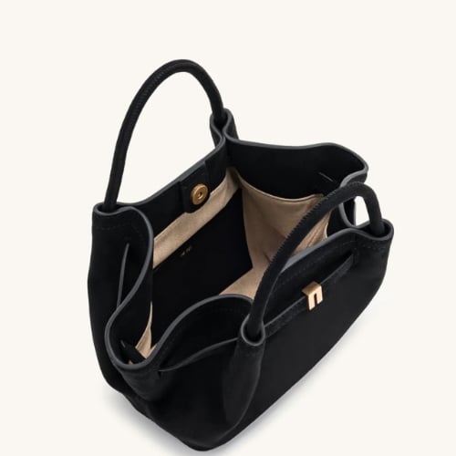 JW PEI HANA MINI FAUX SUEDE TOTE BAG - Black