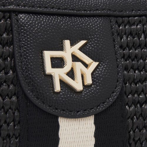 DKNY CAROL BAGUETTE-Black-Gold